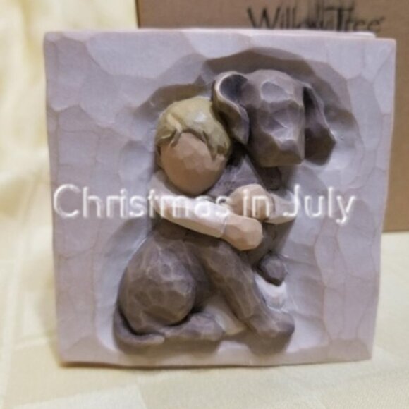 Willow Tree Susan Lordi Hug Keepsake Box Puppy Dog #26609 with box - Picture 2 of 4